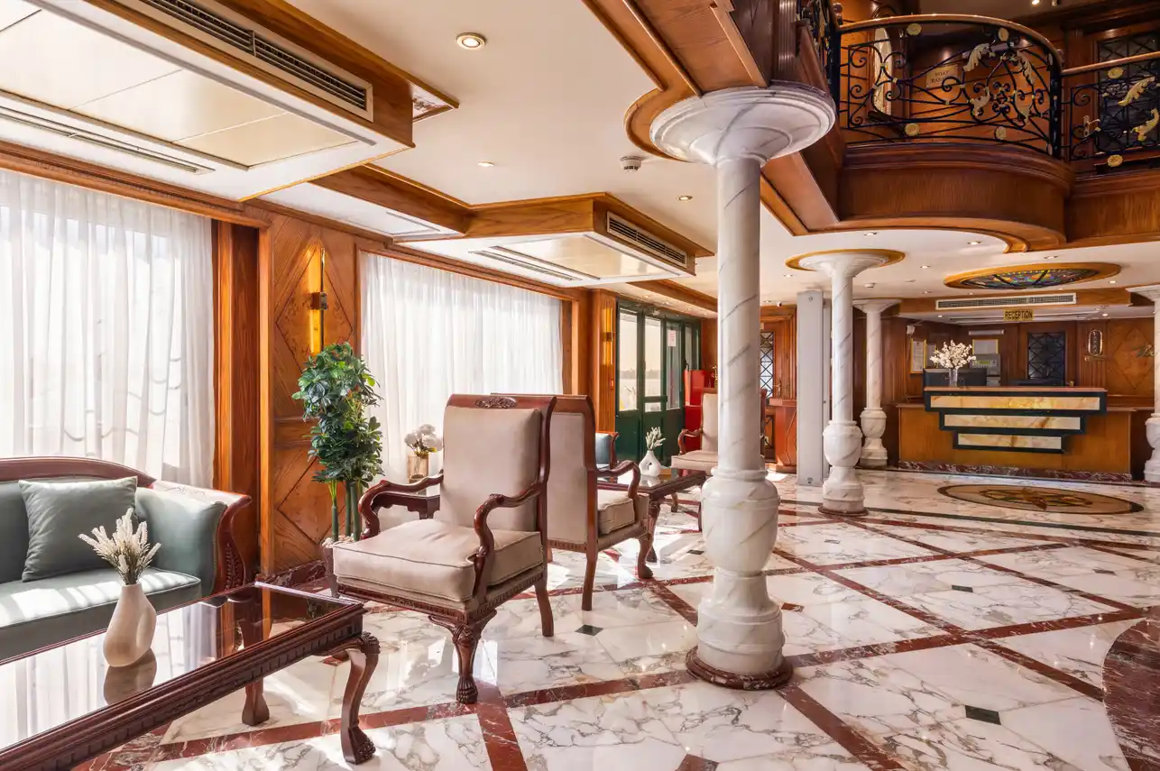 Lobby of the MS Nile Crown II Nile Cruise Nile cruise